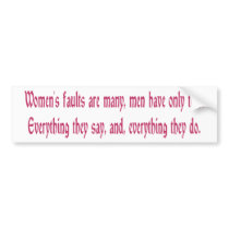 Women's Faults Are Many