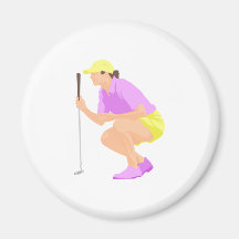 Womens Golf Fridge Magnets