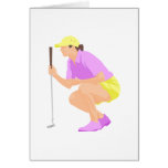 Womens Golf Greeting Cards