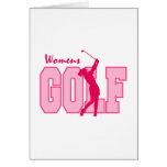 Women's Golf Pink Greeting Cards