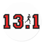 Womens half marathon round stickers