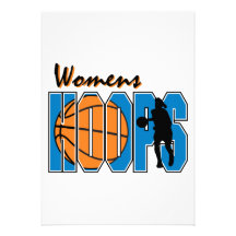 womens hoops basketball design custom invitation