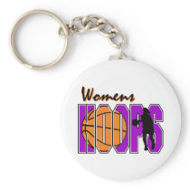 womens hoops purple basketball design keychains