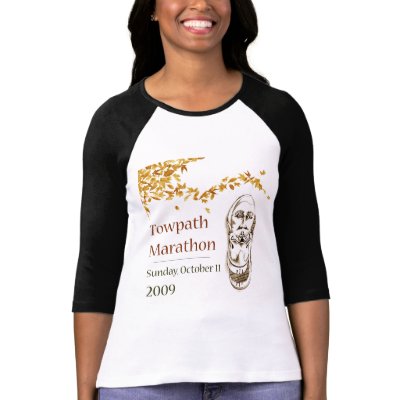Women's Raglan 3/4 sleeved tee by towpathmarathon
