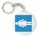 Women's Restroom Highway Sign keychains
