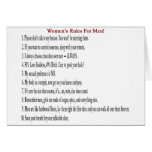 Womens Rules For Men cards