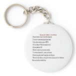 Womens Rules For Men keychains