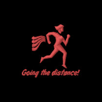 Womens Running "Going the distance!" embroidered shirts