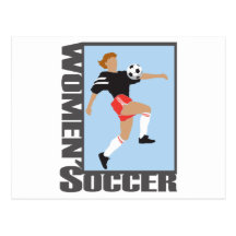 womens soccer graphic logo post cards