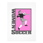 womens soccer grey and pink logo graphic invite