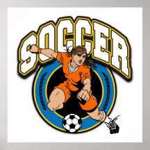 Women's Soccer Logo Poster