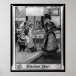 Women's Suffrage Election Day Illustration posters