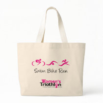 Women's Tri: Swim.Bike.Run Canvas Bags