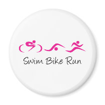 Women's Tri: Swim.Bike.Run Refrigerator Magnets