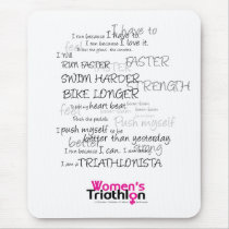 Women's Tri: Swim.Bike.Run Mouse Pads