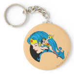 Wonder Woman Profile Background keychains