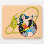 Wonder Woman with City Background mousepads