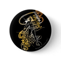 Wonder Woman Yellow Fade Pinback Button