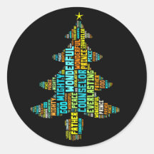 Wonderful Counsellor Mighty God Prince of Peace Round Sticker