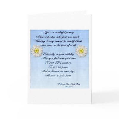 Wonderful Journey Birthday Poem Cards by sharpcreations