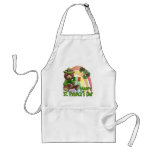 Wonderfully Cute Irish Bear with Flag Design #2 aprons