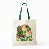 Wonderfully Cute Irish Bear with Flag Design #2 Canvas Bag