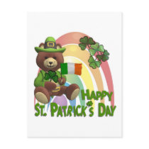 Wonderfully Cute Irish Bear with Flag Design #2