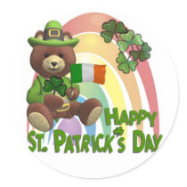 Wonderfully Cute Irish Bear with Flag Design #2