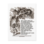 Wonderland Alice Go Among Mad People Quote postcards