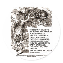 Wonderland Alice Go Among Mad People Quote
