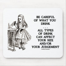 Wonderland Be Careful What You Drink (Alice) Mousemat