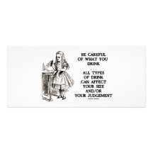 Wonderland Be Careful What You Drink (Alice) Rack Card Template