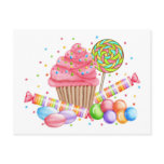 Wonderland Cupcake Candy Lollipop Sweet Tarts postcards