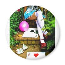 wonderland fridge magnet