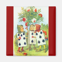 Wonderland Roses Fridge Magnet
