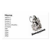 Wonderland Spirit (Alice In Wonderland Flamingo) Business Card Template