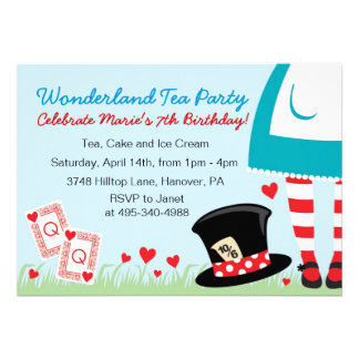 Wonderland Tea Party Invitations