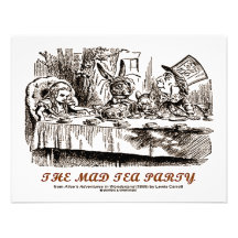 Wonderland The Mad Tea Party Personalised Announcements
