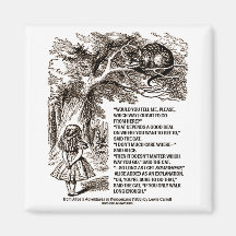 Wonderland Which Way I Ought To Go Quote Fridge Magnet