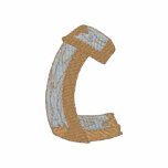 Wood Alphabet C embroidered shirts