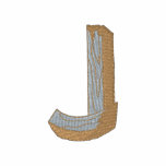 Wood Alphabet J embroidered shirts