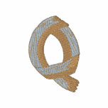 Wood Alphabet Q embroidered shirts
