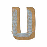 Wood Alphabet U embroidered shirts