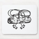 Wood Badge Axe-n-Log Mouse Pad mousepads