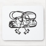 Wood Badge Axe-n-Log Mouse Pad mousepads