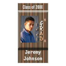 wood colour striped grad photo photo greeting card