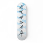 Wood cut birds in the clouds skateboards