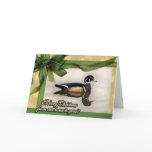 Wood Duck Christmas Card