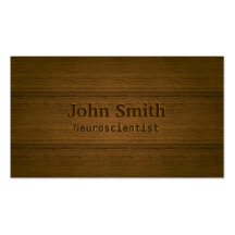 Wood Embossing Neuroscience Business Card