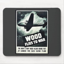 Wood Flies To War Mousepads
